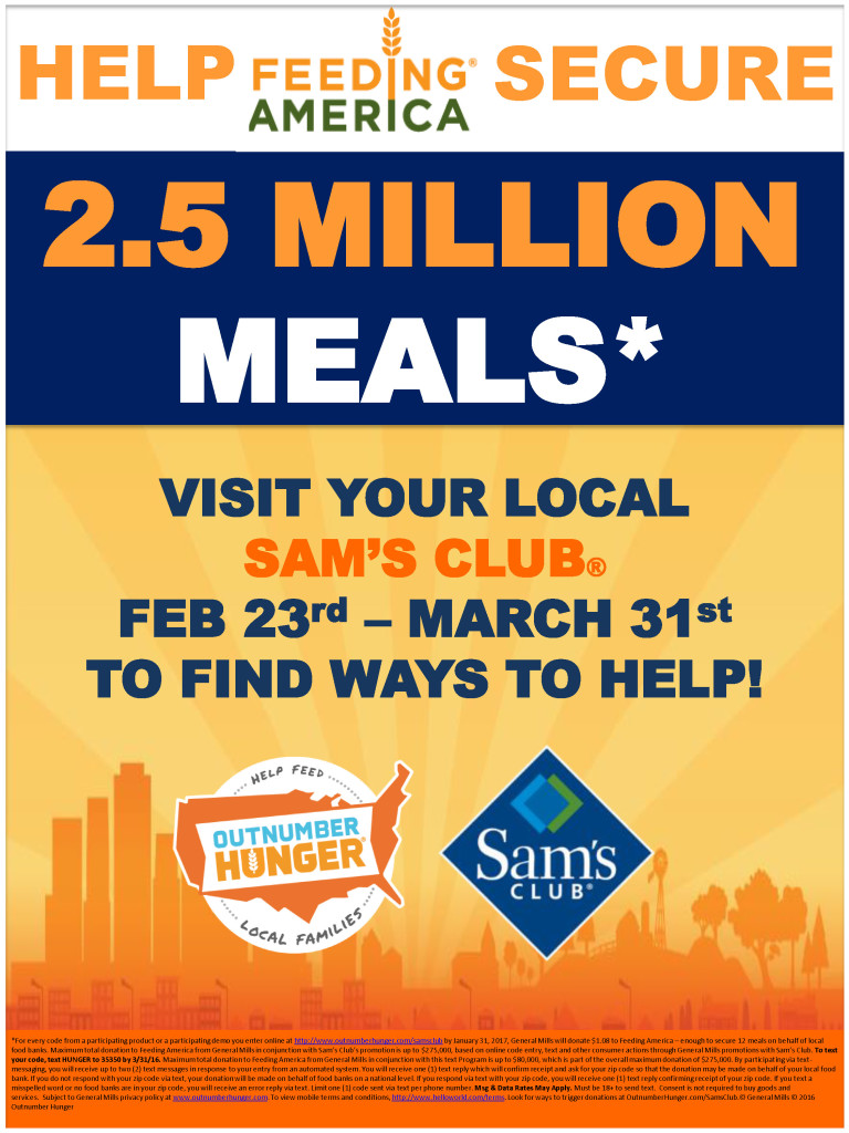 Sams Club Outnumber Hunger Flyer