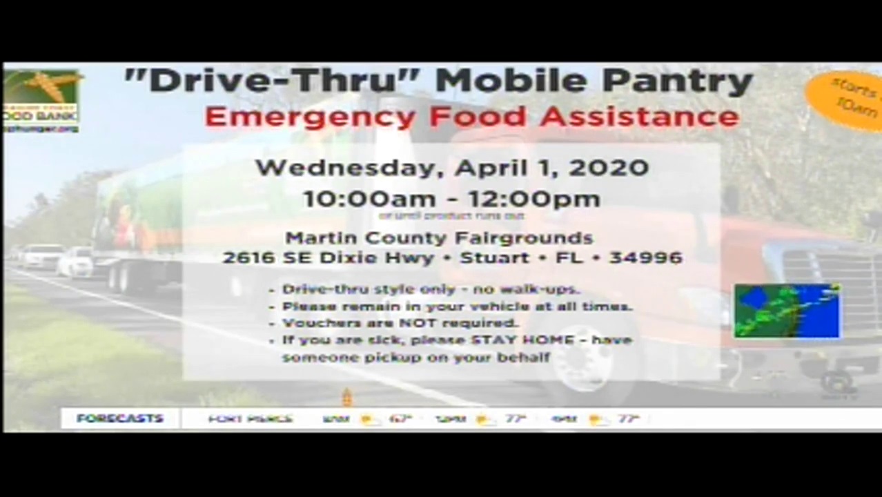 WPTV - Drive-Thru Mobile Pantry - Treasure Coast Food Bank